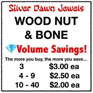 𝅺As Low as $2! Wood Nut & Bone Beads As Low As $2.00 with Volume Savings 😃